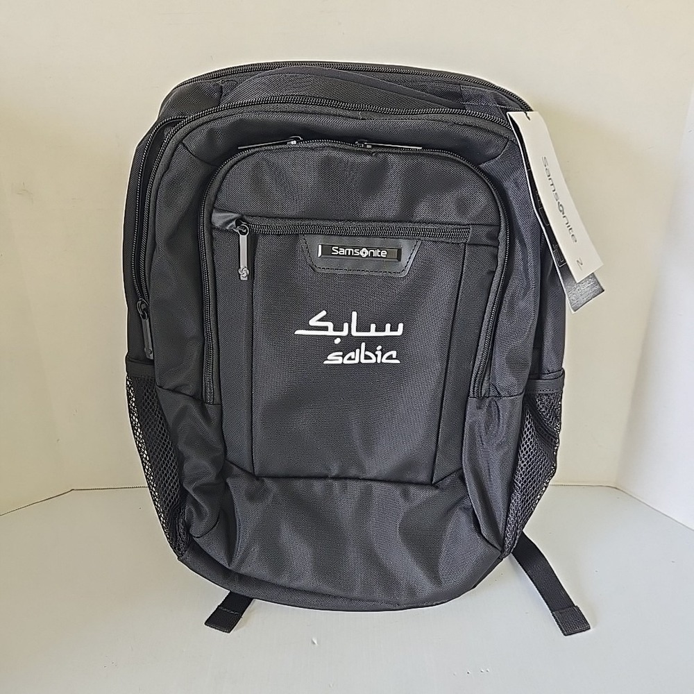 Samsonite Classic 2 Backpack 15.6 Laptop Bag Black Sabic Logo 141277-1041 NWT